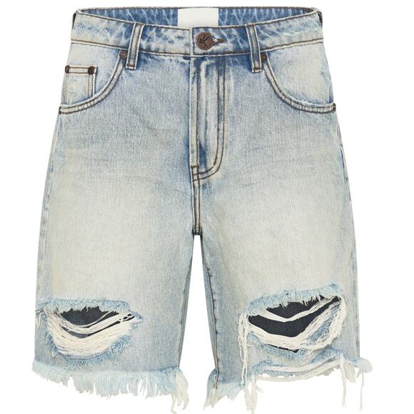 New FREE PEOPLE One Teaspoon Jackson Mid-Waist Shorts $108 SIZE 28 Kansas Blue - Picture 4 of 7
